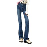 Vaqueros bootcut de cintura alta para mujer